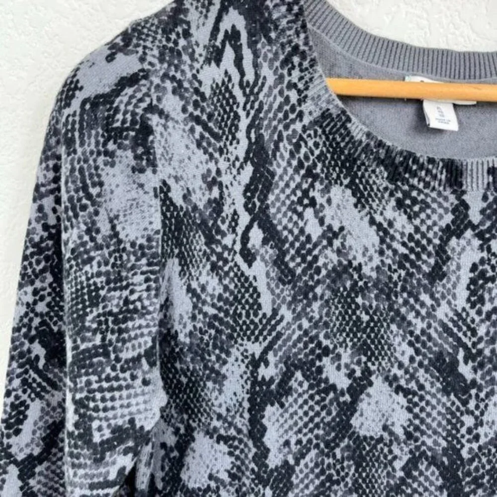 Old Navy Sweater Dress Snake Python Print Long Sleeve - Picture 3 of 8